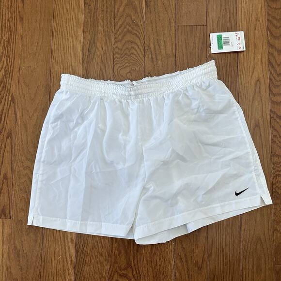 Nike Dri-FIT Mesh Lined Training Shorts Women's Size XL White NWT - Picture 1 of 7